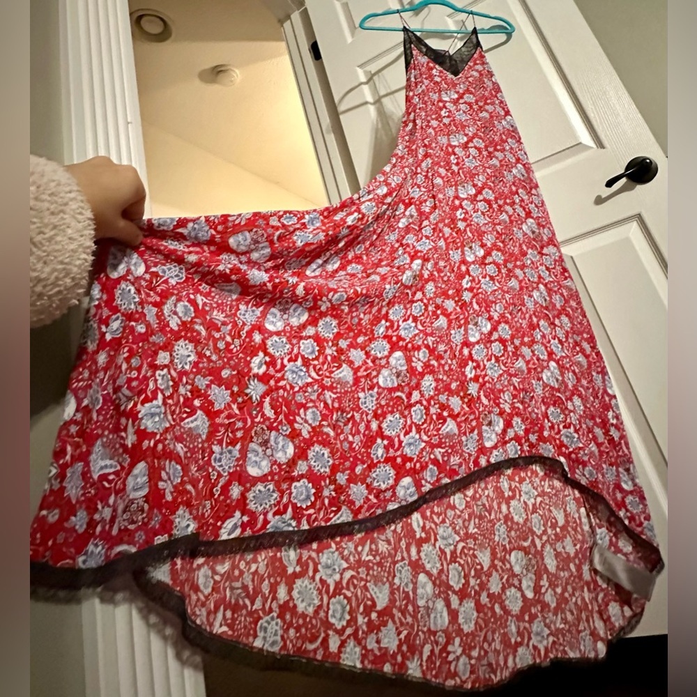 ‼️RARE‼️🎸ZADIG & VOLTAIRE🎸🔥NWOT🔥 FLORAL-PRINT HANDKERCHIEF-HEM DRESS— S - Picture 8 of 16